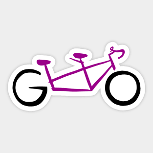 GO - fuchsia Sticker